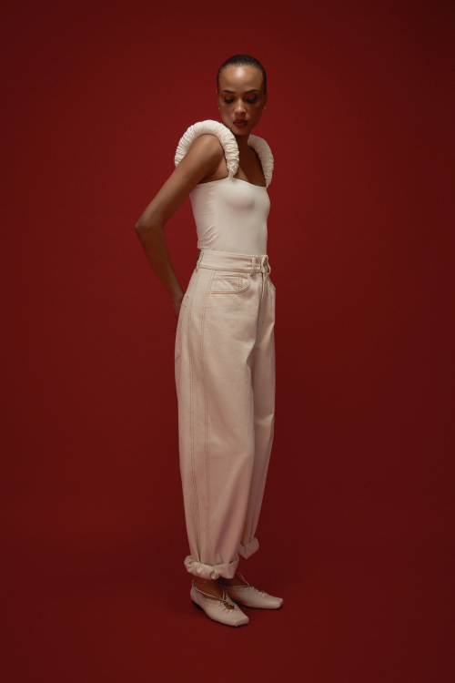 BODY ALÇA DRAPE OFF WHITE