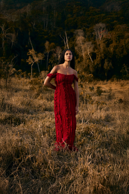 Aluf — VESTIDO POEMA LONGO VERMELHO