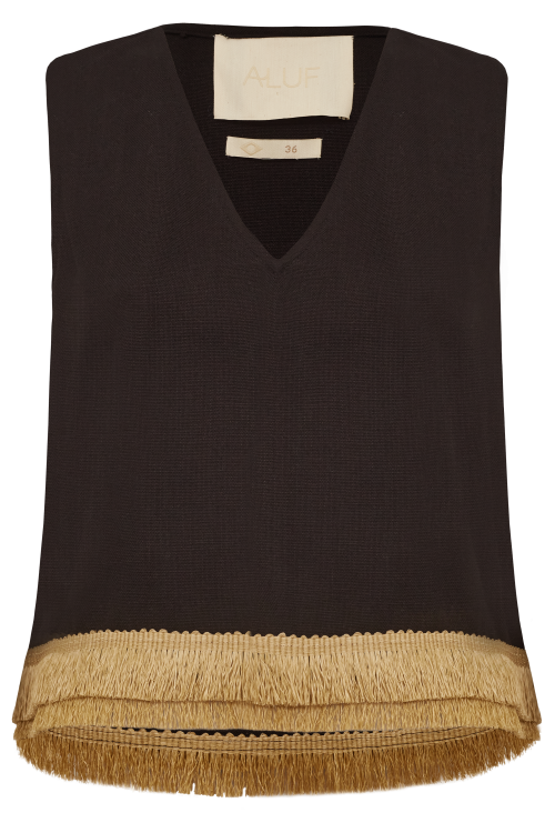 Aluf — ALUF - Blusa Palha Preto