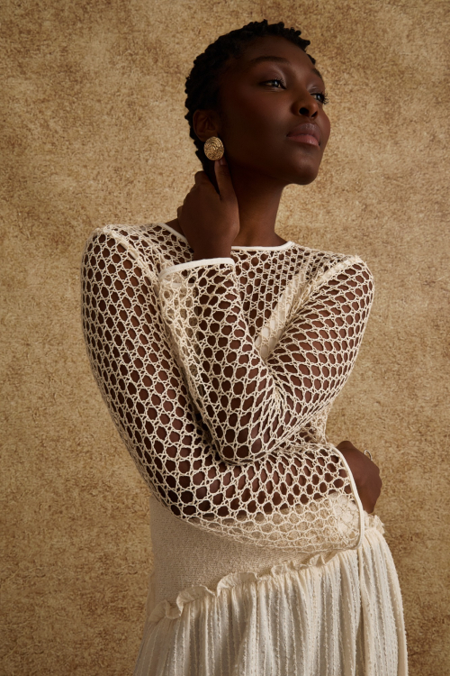 Aluf — BLUSA TRELIÇA CRU