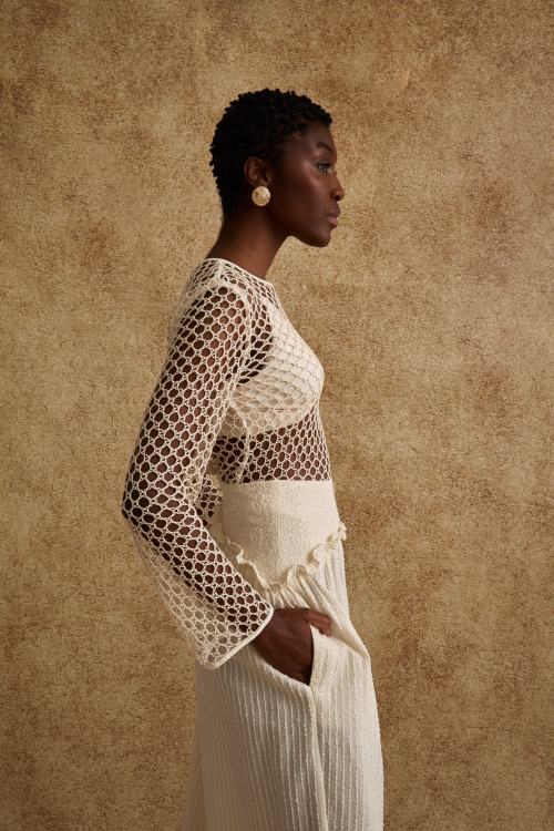 Aluf — BLUSA TRELIÇA CRU