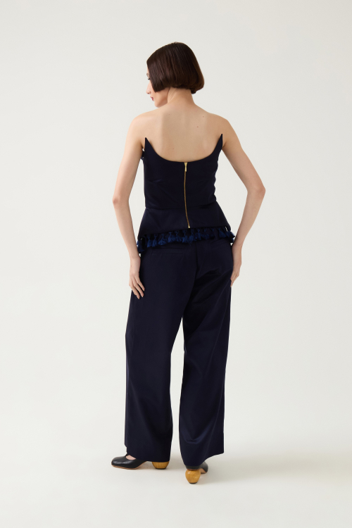 Aluf — ALUF - Corset Arlequim Marinho Lenzing™ Ecovero™
