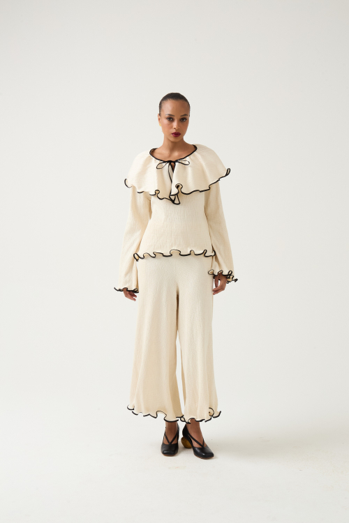 CALÇA MERLIN  MARFIM LENZING™ ECOVERO™ 