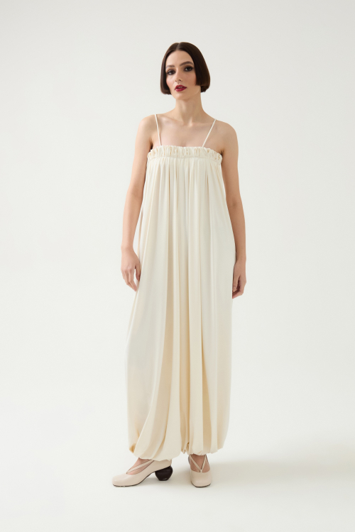 Aluf — ALUF - Macacão Drape Off White