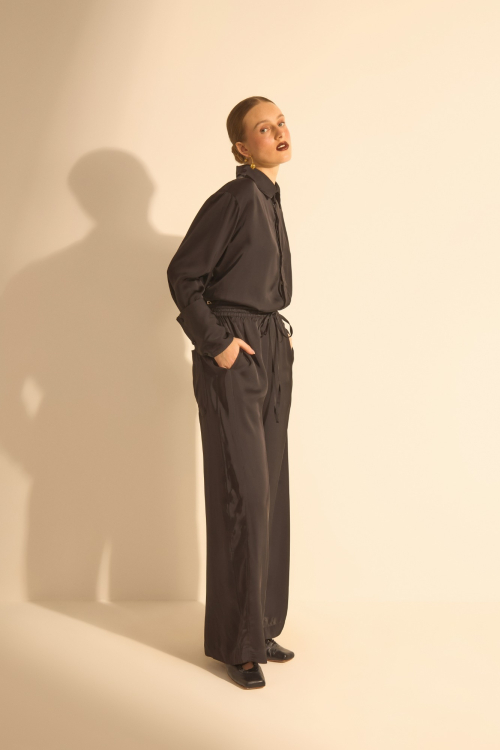 Aluf — CALÇA CETIM PRETO