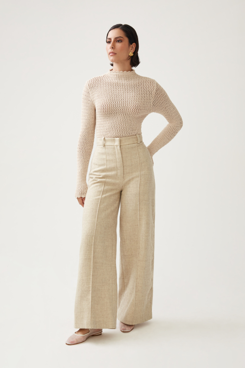 CALÇA HAIA BEGE MESCLA