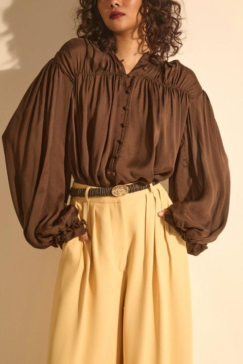 BLUSA CAMILLE TABACO