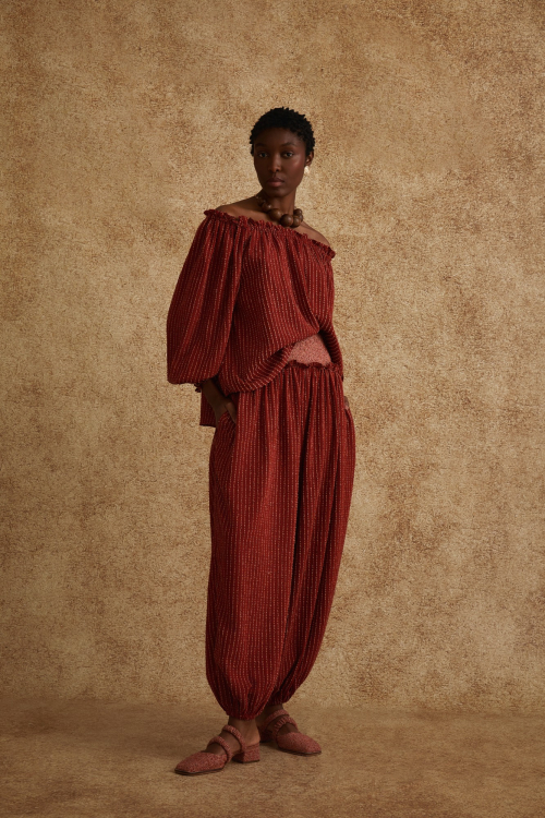 CALÇA GRÃO DE AREIA VERMELHO