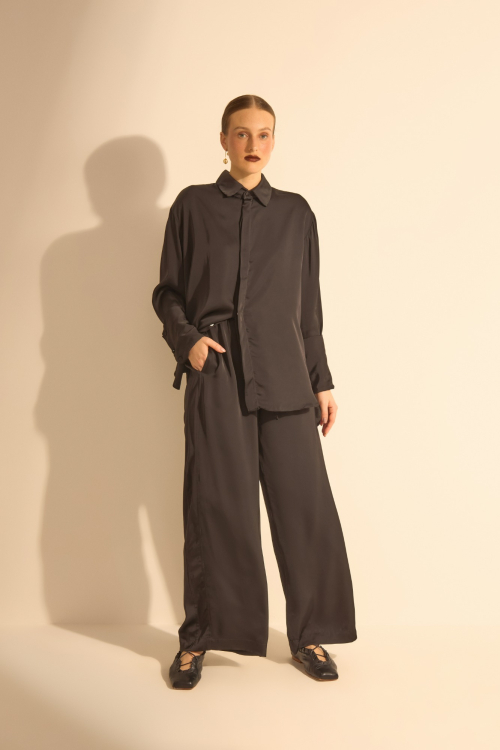 Aluf — CAMISA CETIM PRETO