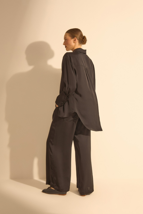 Aluf — CAMISA CETIM PRETO