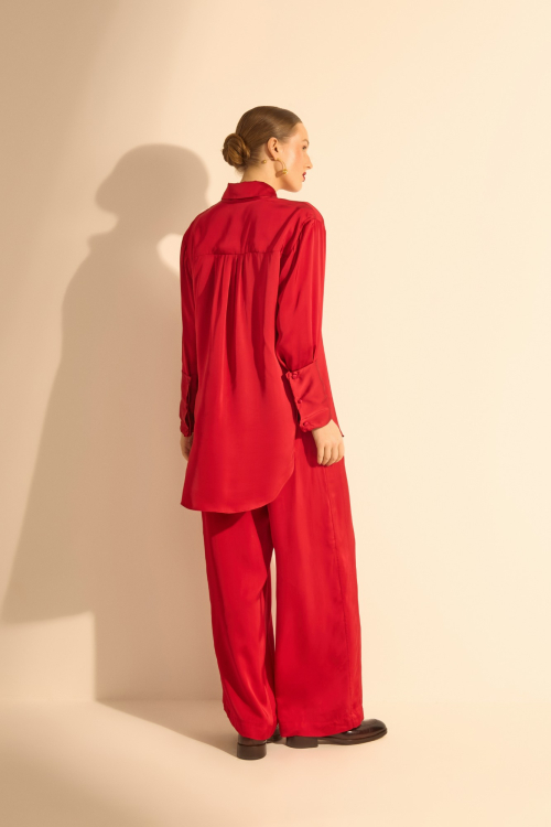 Aluf — CAMISA CETIM VERMELHO