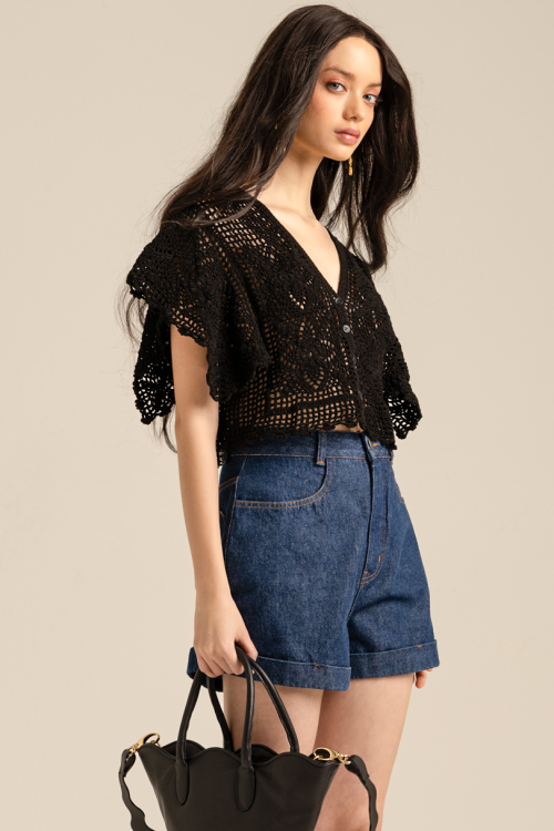 Aluf — ALUF - Camisa Val Crochê Preto