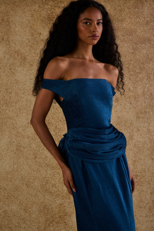 Aluf — VESTIDO AMPULHETA AZUL PETRÓLEO