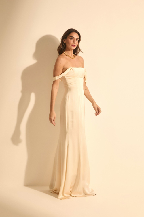 Aluf — VESTIDO MOULIN LONGO OFF WHITE