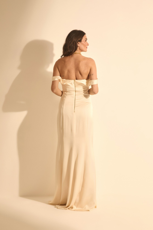 Aluf — VESTIDO MOULIN LONGO OFF WHITE