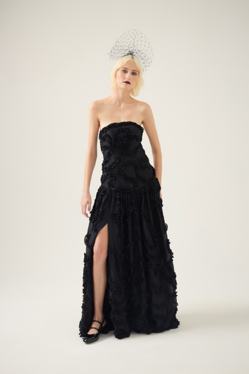 Aluf — ALUF - Vestido Saltin Longo Ateliê Preto