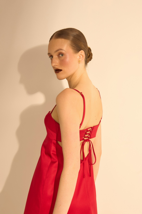 Aluf — MINI VESTIDO POEMA VERMELHO