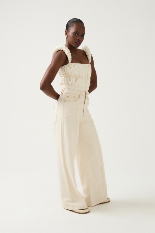 Aluf — ALUF - Top Drape Off White