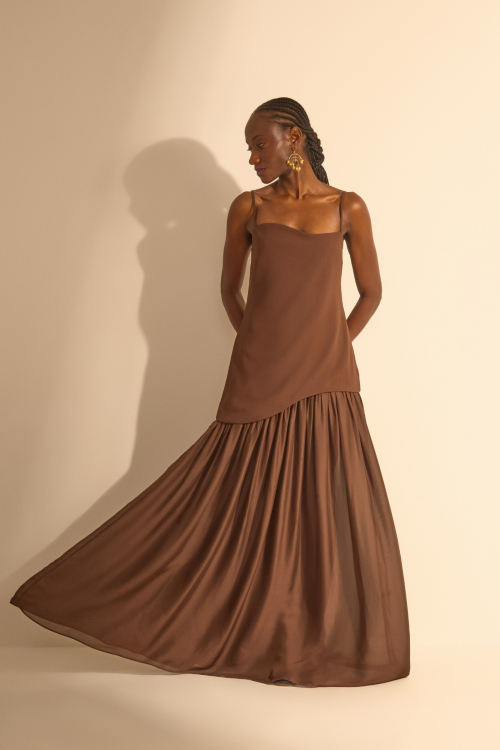 VESTIDO CAMILLE TABACO