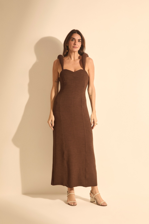 VESTIDO CECI CAFÉ