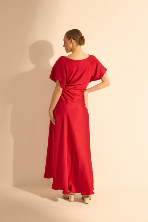 Aluf — VESTIDO CETIM VERMELHO