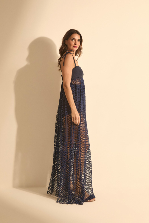 Aluf — VESTIDO ENTRELAÇO MARINHO