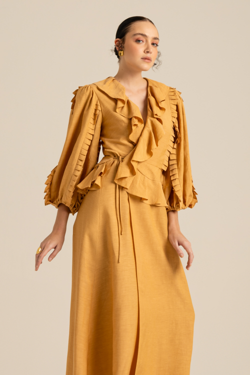 VESTIDO NINA CARAMELO