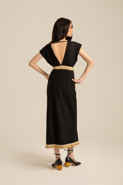 Aluf — ALUF - Vestido Palha Preto