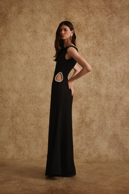 Aluf — VESTIDO PÉROLAS PRETO