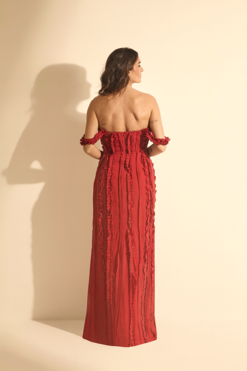 Aluf — VESTIDO POEMA LONGO VERMELHO