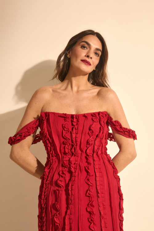 Aluf — VESTIDO POEMA LONGO VERMELHO