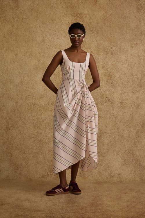 VESTIDO PONTEIROS ROSA SECO