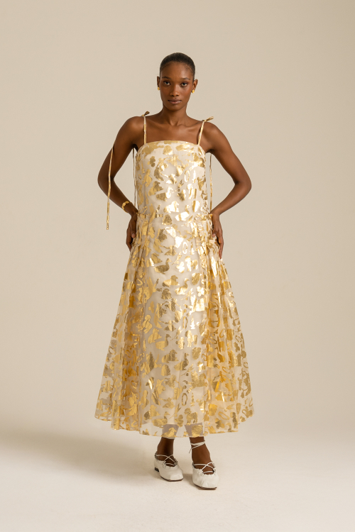 VESTIDO RELICÁRIO DOURADO