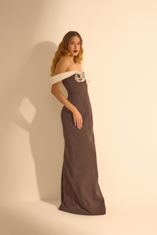 Aluf — VESTIDO VICTORIA TABACO