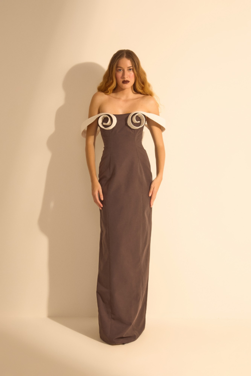 Aluf — VESTIDO VICTORIA TABACO